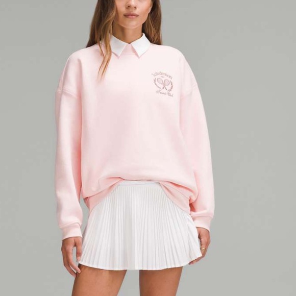 Lululemon Heavyweight Fleece Pullover *Tennis Club XL strawberry milkshake - Picture 1 of 3
